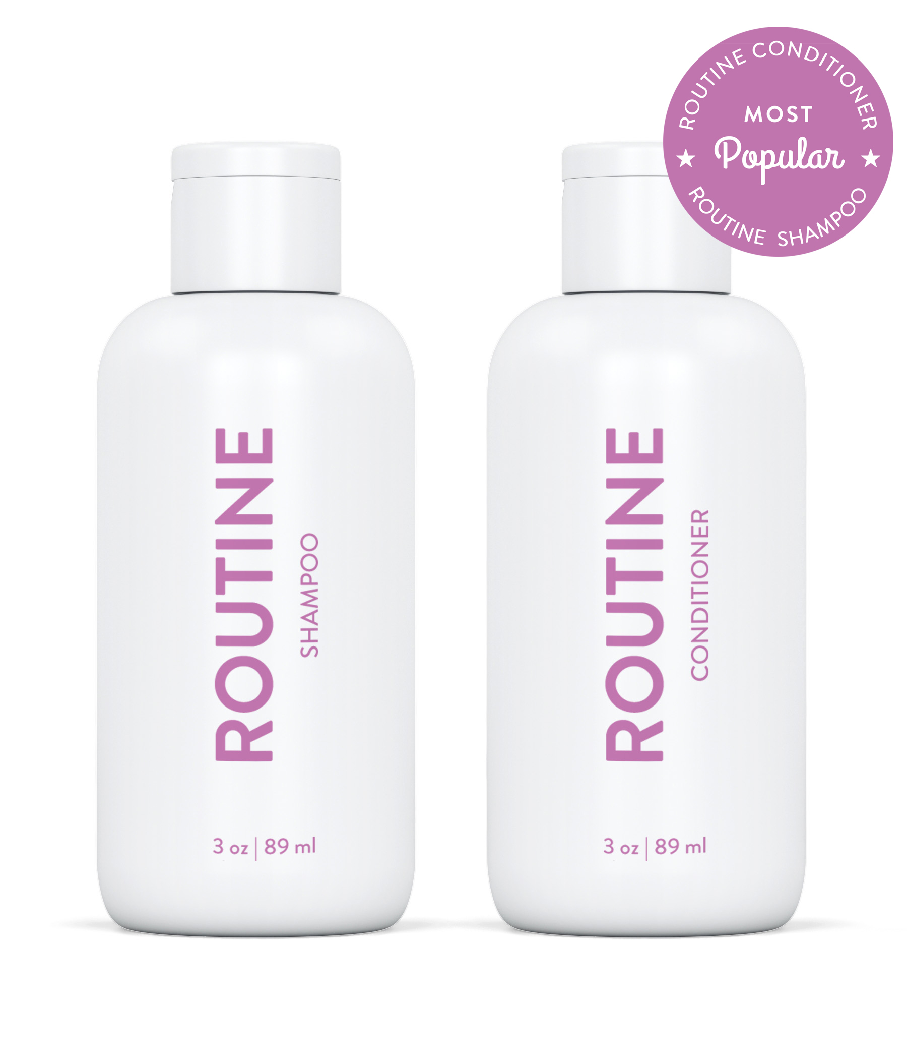 Routine Shampoo and Conditioner are scientifically formulated to end bad hair days by strengthening hair and reducing breakage