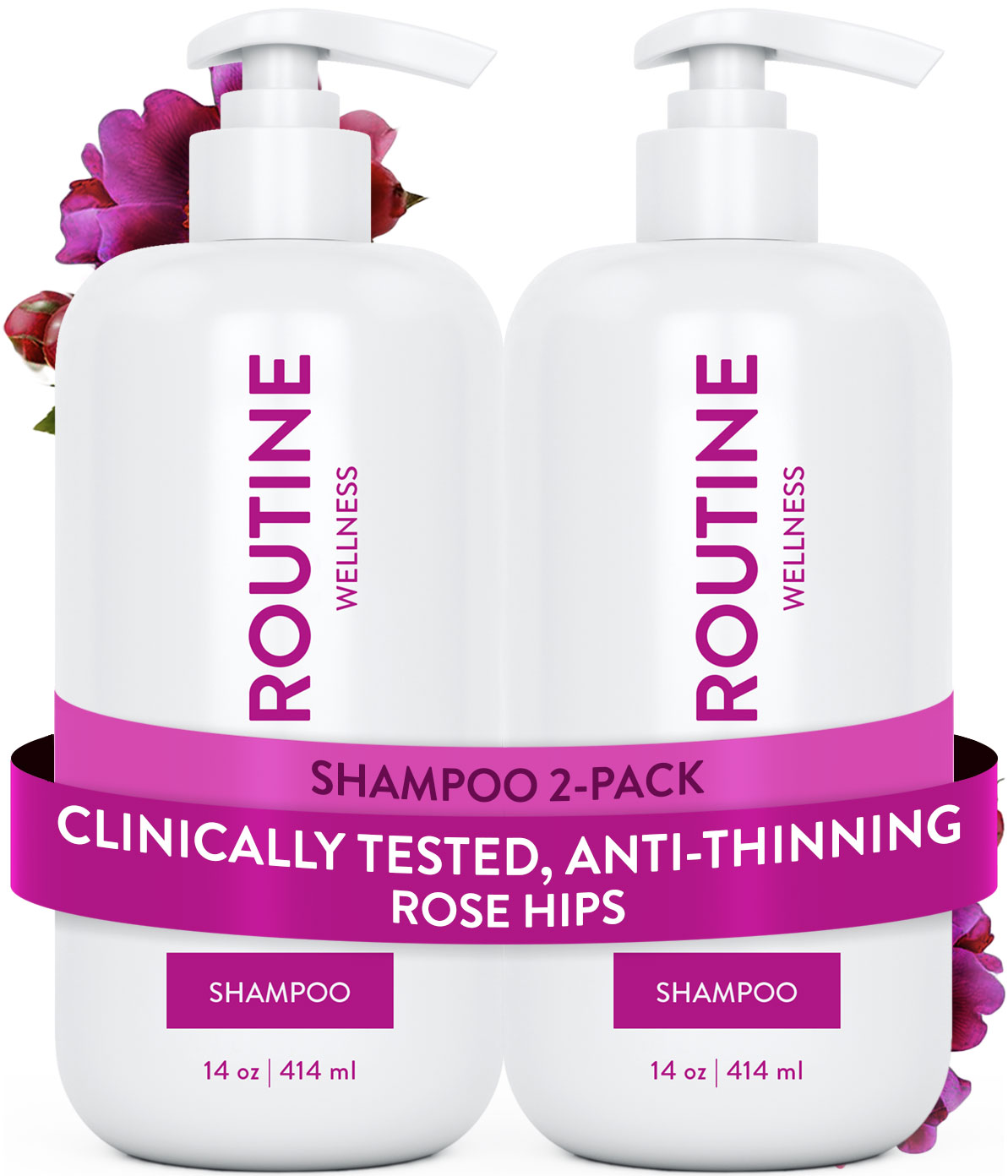 Together with Routine Wellness Conditioner, our shampoo is scientifically formulated to end bad hair days by strengthening hair and reducing breakage