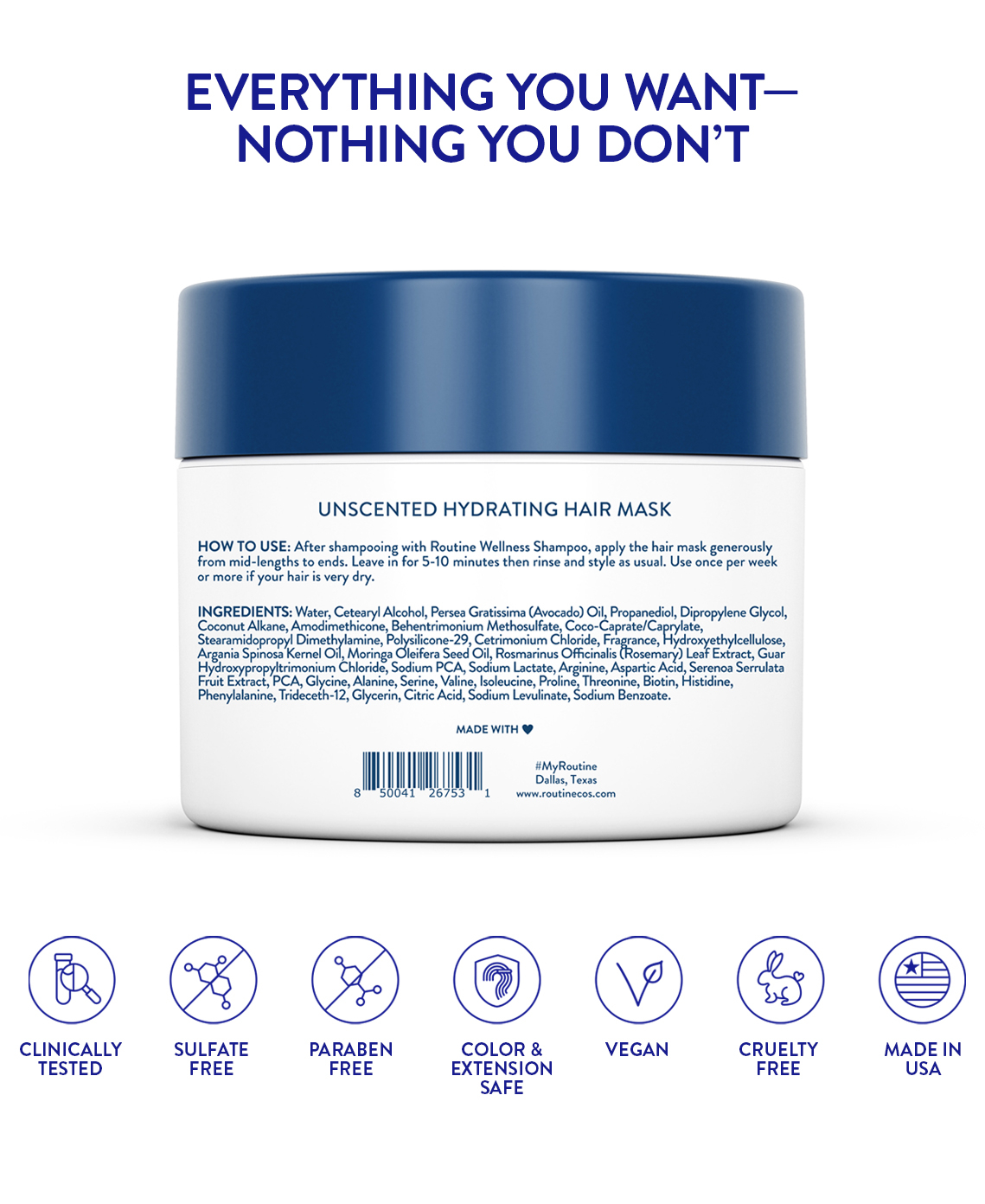 Hydrating Hair Mask | Routine Care. Extraordinary Hair.